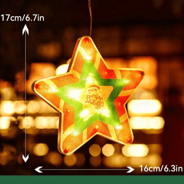 Gadgets d'Eve CHRILIGHT : Décoration Lumineuse de Noël à Suspendre pour Fenêtres