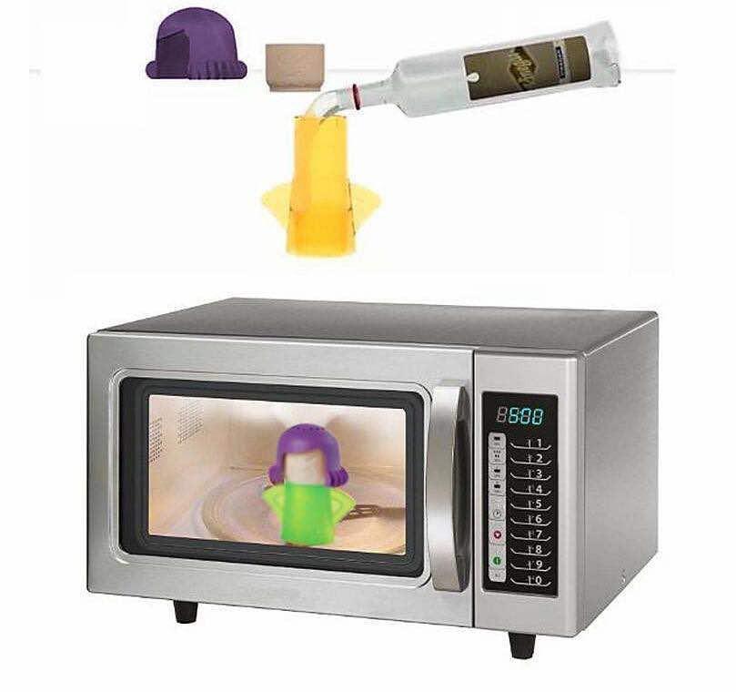 Nettoyant à micro-ondes pour maman en colère, nettoyeur à vapeur pour four,  appareils micro-ondes pour la cuisine, outils de nettoyage du réfrigérateur  - AliExpress