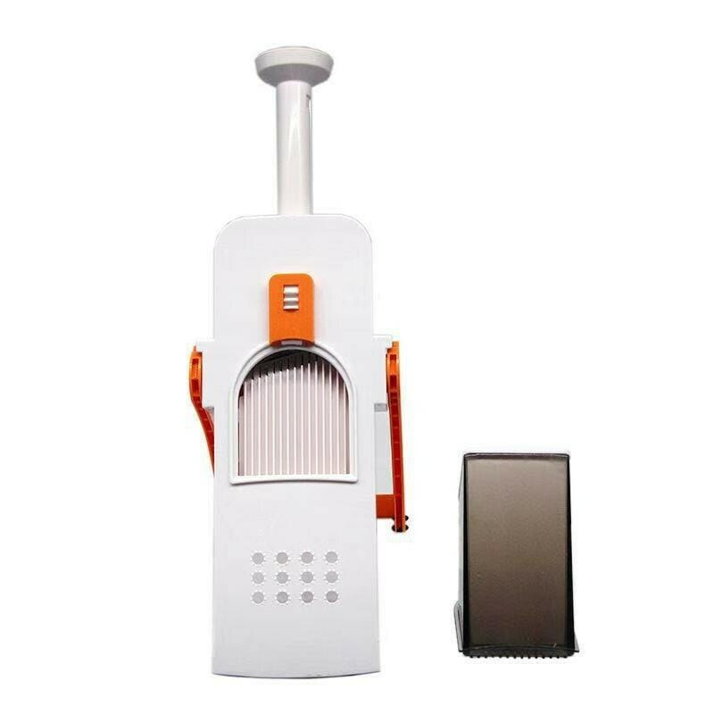 Gadgets d'Eve cuisine Orange MANDOLY™ : Mandoline à Piston Multifonction