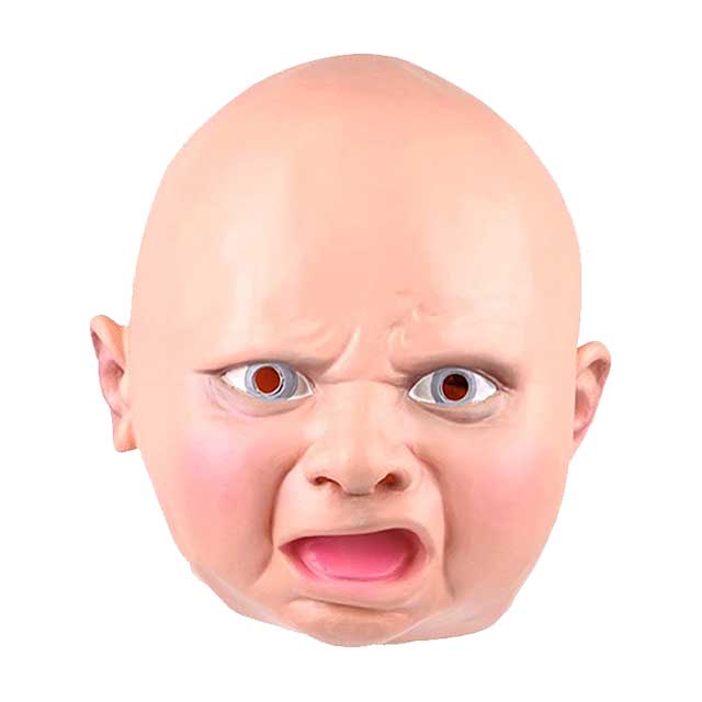 Gadgets d'Eve Visage fâché MASQY™ : Masque de tête de bébé